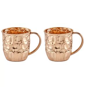 High Quality Finish Pure Copper <b>Mugs</b> & Glass Set of 3 Dishwasher Safe Eco Friendly <b>Mug</b> For Household Drinking Good For Health - Product Image 5