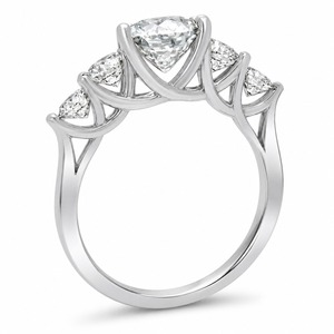 Bague de fiançailles en argent 925 de qualité supérieure, sertie de diamants ronds, classique, bijoux fins pour femmes - Product Image 6