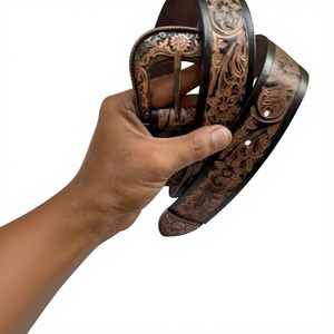 Antique Steel Buckle Custom Handicrafts Genuine 100% Original Cow Hide Vintage Heavy Duty Waterproof Long Lasting Finest Quality - Product Image 5