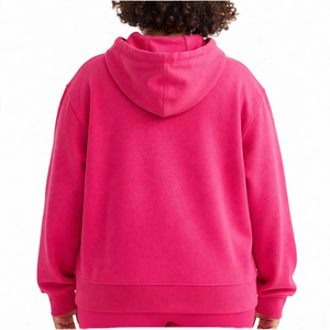 Custom Hot Pink Heavyweight Cotton Fleece Lined Breathable Pullover <b>Hoodie</b> Plus Size Casual <b>Plain</b> Winter Sweatshirt for <b>Men</b> - Product Image 2