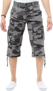 Pantalones Cortos Casuales de Hombre, Talla Grande, hasta la Rodilla, con Cordón Ajustable, de Poliéster/Algodón Impermeable, con Estampado a Cuadros Vintage Personalizado - Product Image 2