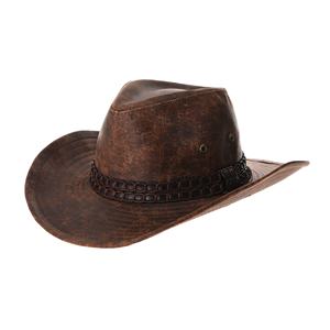 Chapeaux en cuir réglables unisexe-Style vintage respirant et imperméable pour les voyages d'hiver à la plage et l'équitation - Product Image 2