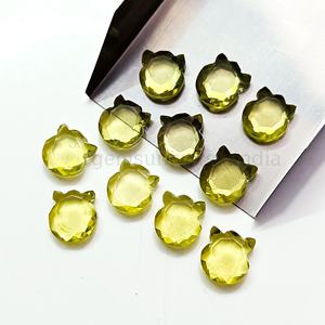 Cuentas de cuarzo limón natural facetadas en forma de gato, piedras talladas de 12 mm, piedras sueltas con forma de gatito para la fabricación de joyas, precio al por mayor. - Product Image 4