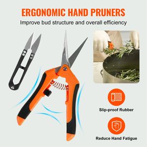 Trimmer Manuale per Foglie e Germogli in Acciaio Inox da 16 Pollici con Copertura Trasparente in PET, Forbici da Potatura Visibili Stile Moderno - Product Image 6
