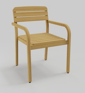Modern Wooden Outdoor <b>Dining</b> <b>Chair</b> | Top-Selling Slatted Design for Gardens, Patios & Bistros | Vietnam Manufacturer - Product Image 2