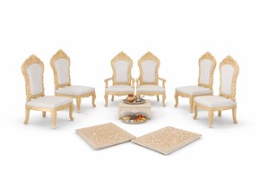 Royal Designer Wedding Mandap Chairs for Traditional Indian Weddings Modern Portable Vedi Chairs Latest Traditional Indian USA - Product Image 5