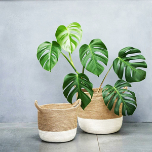 New-Fashion <b>Foldable</b> Jute Fabric Rope Plant Laundry <b>Basket</b> Customizable Logo for Storage <b>Basket</b> Kids Playroom Living Room - Product Image 4