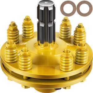 Adjustable 1 3/8\" PTO Slip <b>Clutch</b> for Tractor Carburized Steel Rotary Cutter 6 Spline Ends <b>Yellow</b> Mower Parts Accessories - Product Image 1