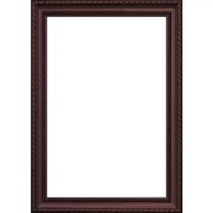 Marco de Fotos Rectangular de Madera Ornamentado, para Exhibición Vertical en Pared, Acabado Marrón Oscuro - Product Image 1