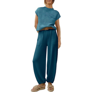 <b>Top</b> Quality Fashionable Trending Products New Arrivals Women Drop Shoulder Solid Crop <b>Top</b> & Track <b>Shorts</b> 2 Piece <b>Short</b> <b>Set</b> 2026 - Product Image 5