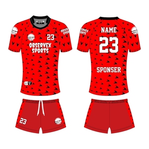 Conjunto de Camiseta y Pantalones Cortos de Rugby Personalizados, Pedido al por Mayor, Uniforme de Rugby Personalizado para Equipos Maoríes - Product Image 1