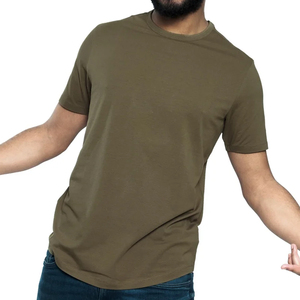 T-shirt col rond bio pour homme en jersey de coton, t-shirts homme à manches courtes, t-shirt col rond été - Product Image 4