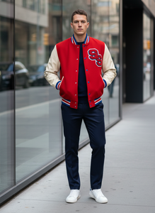 Custom Wholesale Men Varsity Jackets Letterman Jackets Custom <b>Baseball</b> Letterman Varsity Bomber Jacket - Product Image 3