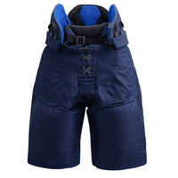 Pantalon de protection de hockey sur glace avancé pour senior, design léger et mobile, rembourrage renforcé, taille ajustable, équipement de match, bleu marine
