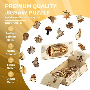 Caja de cuentas de oración de madera de cedro hecha a mano con diseño de rompecabezas - Venta al por mayor - Product Image 4