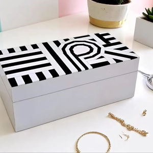 Boîte à bijoux artisanale en os incrusté, motif floral marocain, écologique, pour rangement décoratif, décoration de table, nouvel an - Product Image 1