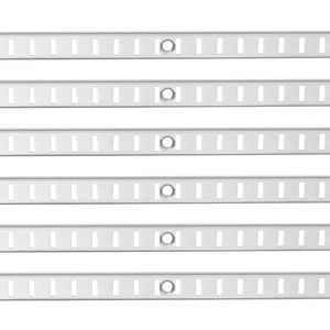 Lot de 20 supports d'étagère réglables en acier de 72,7 pouces, à montage en mortaise, pour pilastres, avec 140 vis et connecteurs de support d'étagère - Product Image 6