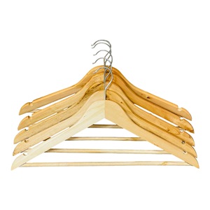 Best Selling Premium Pine <b>Wood</b> Hangers with Custom Hyacinth Logo Wholesale Standard Size Made in Vietnam - Product Image 2