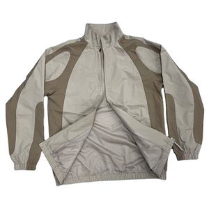 Chaqueta de nailon reflectante a prueba de viento con cremallera de alta calidad de talla grande y pantalones de chándal cortavientos para hombres - Product Image 6