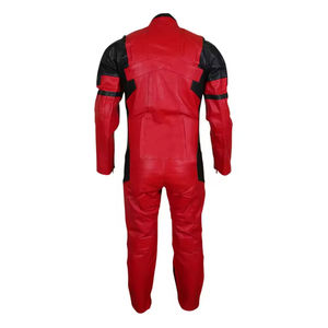Combinaison de moto et de course automobile en cuir véritable rouge personnalisée pour homme, séchage rapide, haute qualité, vente en gros - Product Image 5