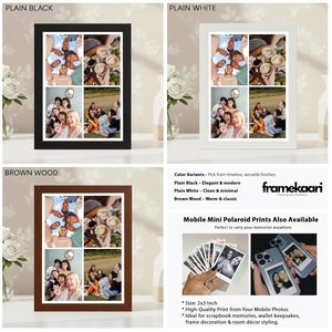Solid Wood Handmade Vintage/Modern <b>Wall</b>/Tabletop Photo <b>Frame</b> with Full Color Printing for Home Decor-Custom Picture <b>Frame</b> - Product Image 5