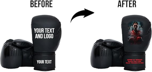 ถุงมือชกมวยแบบมืออาชีพ โลโก้สั่งทำได้ ถุงมือซ้อมหนังแท้ มวยไทย คิกบ็อกซิ่ง ทุกขนาด ทุกสี สายรัดข้อมือแบบเวลโคร - Product Image 5