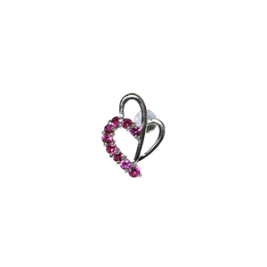 Natural 925 <b>Silver</b> Heart <b>Earrings</b> & <b>Necklace</b> Ruby Awesome for Women Trendy Unisex Birthstone Gift <b>Necklace</b> Jewelry <b>Set</b> Supply - Product Image 3