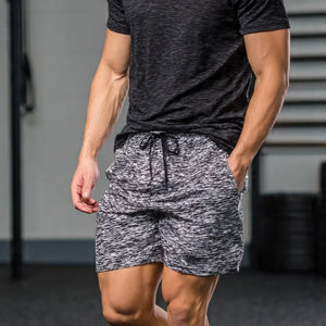 Shorts de sport pour homme 100% polyester à séchage rapide, shorts de course ajustés pour homme, shorts à taille haute avec cordon de serrage pour homme - Product Image 2