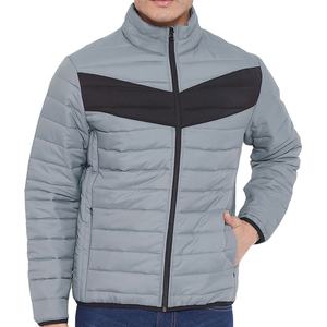 แจ็คเก็ตพัฟเฟอร์แบบมีฮู้ดพิมพ์ลายด้านหน้าเคลือบคุณภาพสูงแบบ OEM สำหรับผู้ชาย สั่งทำได้ สไตล์ลำลอง สำหรับฤดูหนาว กันน้ำ กันลม ระบายอากาศได้ดี - Product Image 1