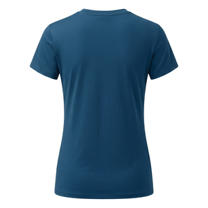 T-shirts formels en jean 100 % coton pour femme, coupe ajustée, col à nœud, couleurs personnalisables, manches courtes, été, grandes tailles, OEM - Product Image 3