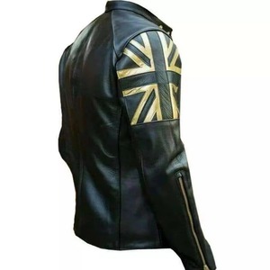 Chaqueta de Cuero para Hombre con Logotipo de Marca Moderna, Cuello Alto, Color Liso, Casual, Invierno, Impermeable, Transpirable, Nueva, Confiable - Product Image 3