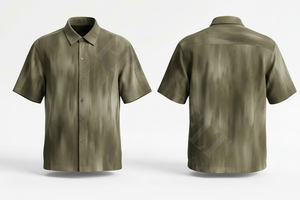 Camisa de Vestir Vintage, Moderna, Casual, Transpirable, de Manga Corta, con Botones, Corte Ajustado, para Verano, Estilo Personalizado - Product Image 2