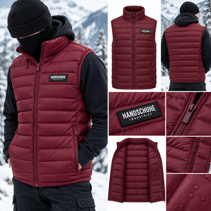 New Arrival Winter Sleeveless Warm Puffer <b>Vest</b> for <b>Men</b> 100% Polyester Fabric Outdoor Wear Puffer <b>Vest</b> For <b>Men's</b> - Product Image 6