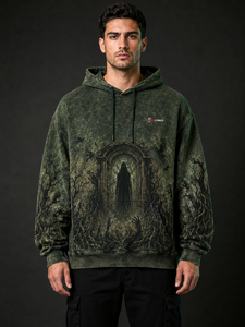Sudadera con Capucha para Hombre, Estilo Acid Wash, Premium, Gruesa, con Tela Lavada al Ácido, Interior Suave y Diseño Clásico de Pullover - Product Image 1