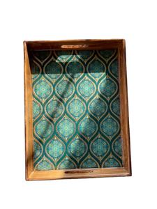 Bandeja de Servir de Madera Esmaltada Estilo Art Deco para Hogar, Cocina, Té, Café, Aperitivos, Comedor, Hotel, Bodas, Hecha a Mano de Primera Calidad - Product Image 6