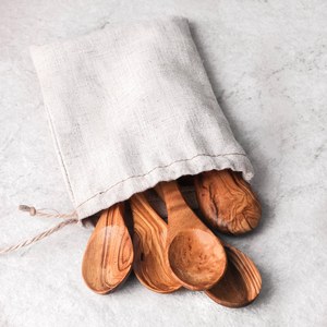 Juego de 6 Cucharas para Servir Arroz de Madera WOQI, Resistentes al Calor, Aptas para Lavavajillas y Microondas, Utensilios de Cocina que Protegen las Sartenes - Product Image 2