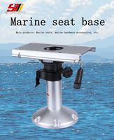 Base de siège de bateau en aluminium revêtu de qualité marine, réglage manuel de la hauteur 13-18 pouces, base moulée sous pression anti-corrosion, prix de gros