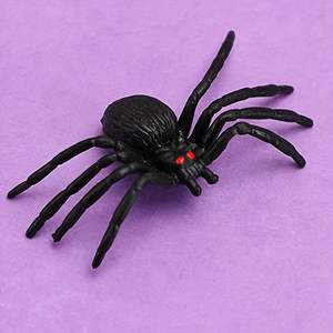 Ragni realistici di plastica nera 40 pezzi oggetti di scena per scherzo di Halloween con grandi e piccoli ragni finti articoli per le vacanze spaventosi - Product Image 4