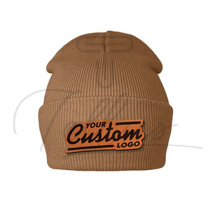 Wholesale Winter Beanie Cap <b>Warm</b> Knitted Men Beanie <b>Hat</b> Embroidery Custom Logo Beanie Caps - Product Image 2