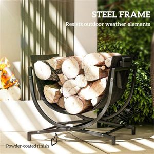 Heavy Duty Firewood Rack Storage Holder for Wood - Product Image 1