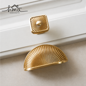 Handcrafted Solid Brass Sunburst Cabinet <b>Knob</b> Decorative Drawer Pull Wardrobe Door Handle Modern Furniture Hardware - Product Image 1