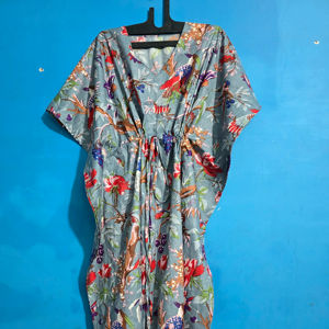 Exclusivo Kaftán de Algodón Puro Ecológico con Estampado Digital Hecho a Mano para Mujer, Ropa de Dormir, Venta al por Mayor ODM - Product Image 1