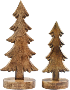 Sapin de Noël MODERNE en bois naturel à suspendre – Magnifique décoration murale pour les fêtes, touche festive pour toute pièce ou espace. - Product Image 5