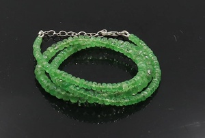 Tsavorite naturelle à facettes Rondelle 3-5mm Collier Tsavorite verte - Product Image 6