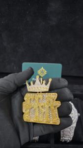 Collar con Colgante de Letra Personalizado Estilo Hip Hop, con Diamantes Moissanite VVS y Plata de Ley 925, para Hombre, Ideal para Aniversario - Product Image 5