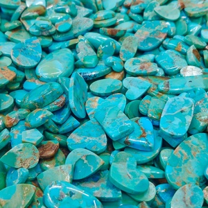 Lot de cabochons en turquoise naturelle de Mohave, vente en gros de pierres précieuses en turquoise pour la fabrication de bijoux - Product Image 4