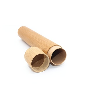 Handmade Natural Bamboo Tubes Toothbrush Holder Portable Toothbrush case Cover Wooden Tube Custom logo Engraved Accept - Product Image 4