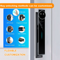 Écran intelligent AI en alliage d'aluminium, reconnaissance d'empreintes digitales par semi-conducteurs, interphone vidéo TUYA, entrée sans clé, serrure de porte intelligente WiFi