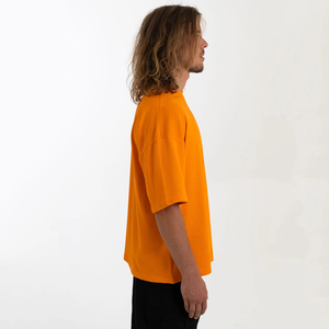 เสื้อยืดคอกลมผ้าคอตตอนสำหรับผู้ชายเสื้อยืดโอเวอร์ไซส์ผ้า100% โอเวอร์ไซส์ออกแบบได้ตามต้องการ - Product Image 5