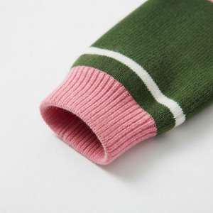 New Design 100% <b>Customized</b> Pink Green V Neck Knit Cardigan Women Premium Soft Warm Quick Dry Embroidery Stylish Fit High Quality - Product Image 6